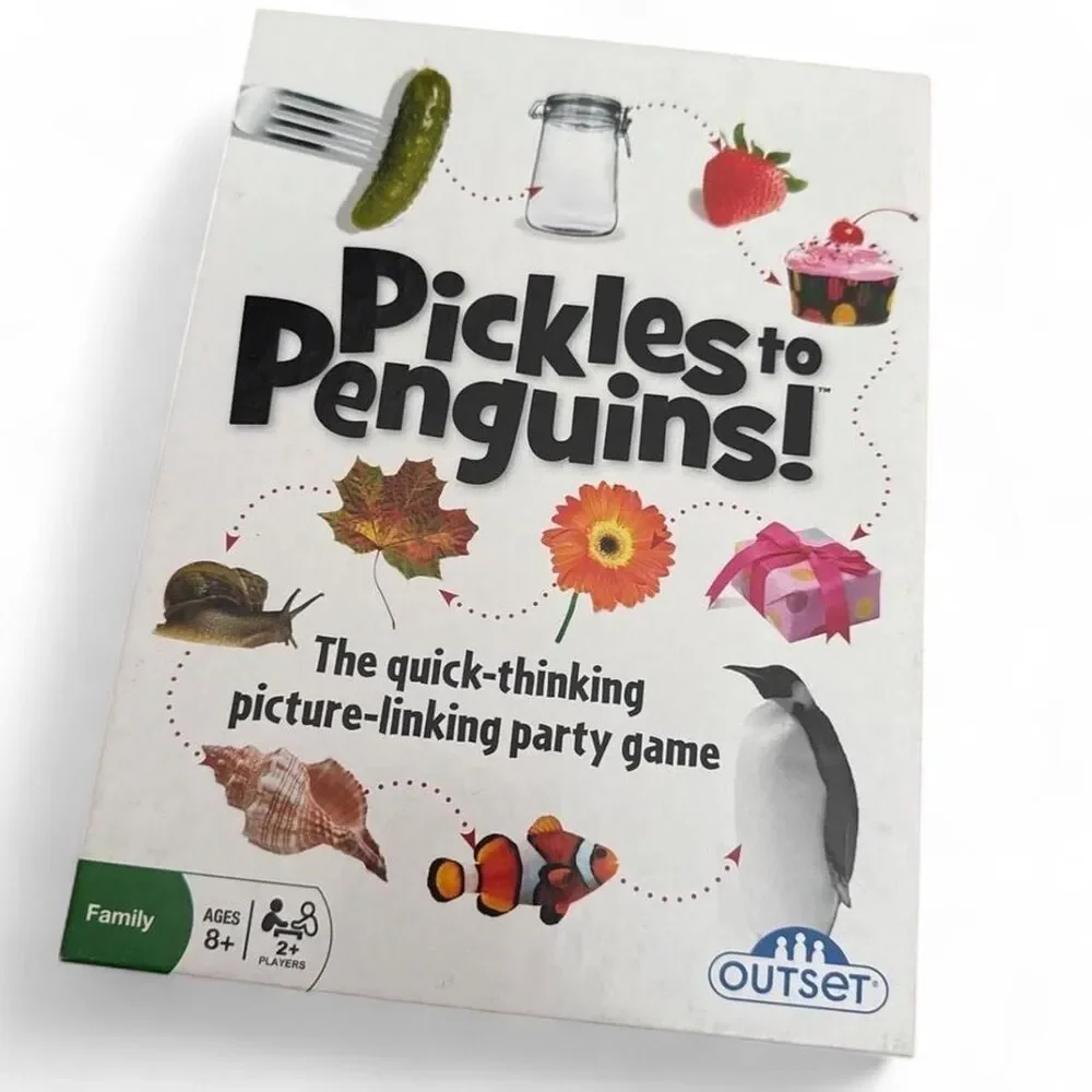 Pickles to Penguins! The quick-thinking picture-linking party game by Outset